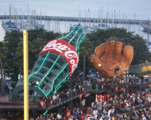AT&T_Park_-_Coke_bottle_and_glove